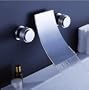 Waterfall Widespread Contemporary Bathtub Faucet (Chrome Finish)