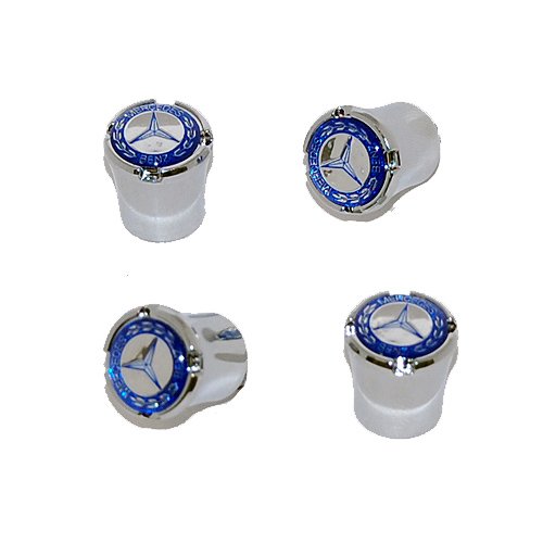 Mercedes Benz Valve Stem Caps Blue