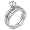 Sterling Silver Cubic Zirconia CZ Wedding Engagement Ring Set Sz 5