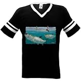 Quicksilver Tarpon Mens Ringer T-shirt, Fishing and Wildlife Mens V-neck Shirt