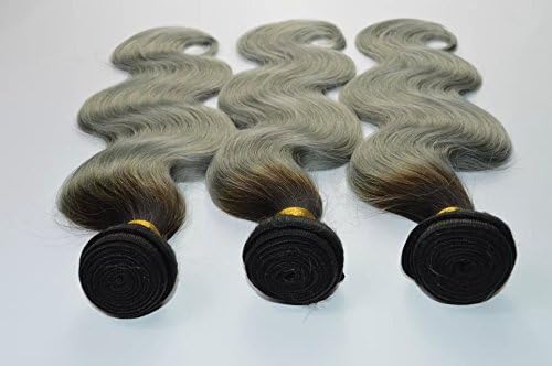 Fantasy Hair 14inch 100g Per Piece Women's 100% Human Remy Hair Weave 1b/silver Gray Hair Extensions New Color 1b/silver Gray Body Wave Hair (14")