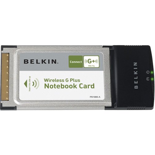 Belkin Wireless G Plus Notebook Card - Network adapter - CardBus - 802.11b, 802.11g, 802.11g+