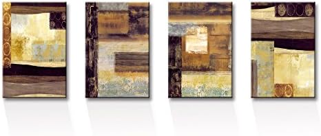Creativity. Modern Abstract Art Oil Painting on Canvas Frameless 4pc Different Color 03#