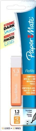 Mates Mechanical Pencil 1.3mm Lead Refills, 12 Leads Model: 1868816 Office Supply Store