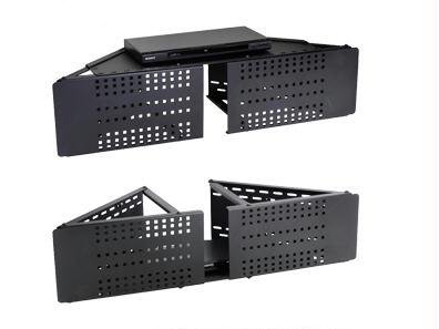 Corner Mount Shelf - Black; Sliver - Top Mounting Provides Open Access To A/v Eq