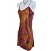  : ArtisanStreet's Dominique Silk Camisole Tunic. Hand Painted In Shades Of Brown, Gold & Red. One Of A Kind.