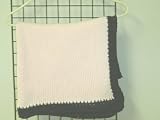 Bk601pb, Hand Made Baby Pink Cotton Dark Brown Henille Trim Baby Girls Blanket 31x45