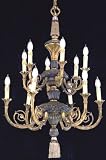 LAMPS BEAUTIFUL Casual Country Twelve Light Chandelier by Savoy House--Excellent customer service--see our feedback.