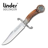Linder Nickel Silver Crown Stag Bowie