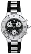Cartier Men's Must 21 Chronoscaph Stainless Steel and Black Rubber Chronograph Watch #W10125U2