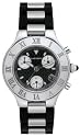 Cartier Men's Must 21 Chronoscaph Stainless Steel and Black Rubber Chronograph Watch #W10125U2