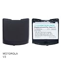 Motorola RAZR V3 GSM Lithium-Ion Extended Replacement Battery 1300mAh 3.7V with Black Extended Battery Case Cover (NOT compatible CDMA Verizon - Sprint and Alltel)