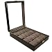 Watch storage box for 20 watches black laquer