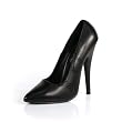 6 Inch Sexy High Heel Shoe Classic Pump Black Leather
