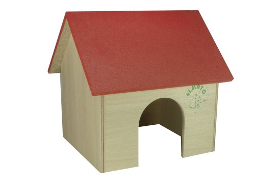 Elmato 10024 Hasenhaus Spitzdach, rot