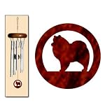 American Eskimo Dog Wind Chimes X-SMALL Silver
