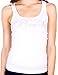 Bride Rhinestone Longer Length Tank (Medium, White)