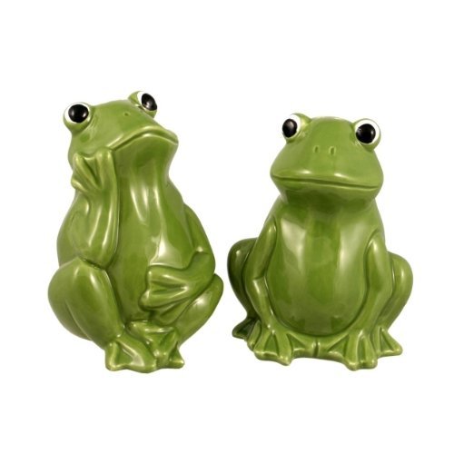 Green Frog Salt & Pepper Shakers