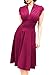 iLover Women Deep-V Neck Elegant Sleeveless Vintage Bridesmaid Dress
