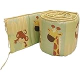 Little Bedding Traditional Padded Bumper, Safari Kids