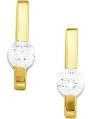 14K White Gold Diamond Post-Back Earrings - 0.50 Ct. -- LIFETIME WARRANTY