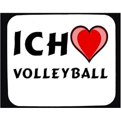 Mauspad mit Ich liebe Volleyball Dekoration