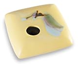 Georgetown Pottery Square Ikebana Flower Vase, Yellow Wave