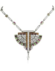 Ben-Amun Jewelry Deco Fan Pendant Necklace