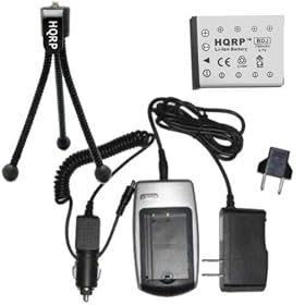 HQRP Battery and Battery Charger for Fuji FinePix J29, J30, J32, J35, J37 Digital Camera Replacement plus HQRP Black Mini Tripod