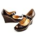 Cole Haan /Cole Haan Nike Air/ G series-*Carma Air MJ Wedge Gunmtl Croc Emb D29198--Women's Shoes/Mary Jane