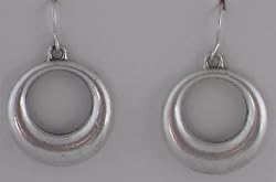 Silver Solar Circle Earrings