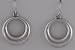 Silver Solar Circle Earrings