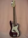 43" Purple Electric Bass with Carrying Bag and Accessories