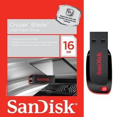 Sandisk 16gb Cruzer Blade Usb Flash (sdcz50-016g-a11) -