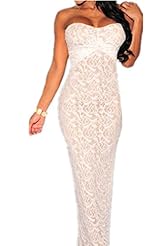 Sexy Sophisticated Strapless Polyester/Spandex Lace Evening Dress 