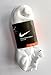 Nike Men's Cotton Cushion No Show Socks With Moisture Management (3 Pack) (Large (shoe size 8-12), WHITE///BLACK)
