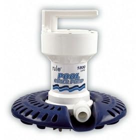 Rule H53SP-24 Marine Rule 1800 Pool Cover Pump with 24-Foot Cord/Wide Base (110-Volt)