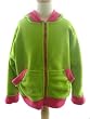 Corky Lime/Hot Pink Zip Hoodie Coat