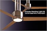 Contemporary Flyte Brushed Nickel Ceiling Fans Minka-Aire Fan F531-BN
