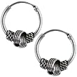 10mm Bali Hoop Earrings Sterling Silver