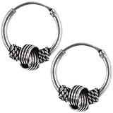 10mm Bali Hoop Earrings Sterling Silver