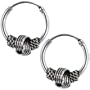 10mm Bali Hoop Earrings Sterling Silver
