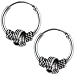 10mm Bali Hoop Earrings Sterling Silver
