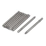 uxcell　フィリップスドライバービット　磁気　クロスヘッド　4mmラウンドシャンク　10本入り