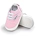 Baby Boys Girls Shoes Canvas Toddler Sneakers Anti-Slip Infant Prewalker (13cm (12-18months), Pink)
