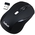 Daffodil WMS335B Wireless Optical Mouse 2.4GHz - Cordless 3 Button PC Mouse with Scrollwheel and Adjustable Sensitivity (MAX DPI: 2000) - For Laptop / Netbook / Desktop Computers - Supported by: Microsoft Windows (7 / XP / Vista) and Apple MAC (OS X +) - Battery Powered (1xAA Inc.)