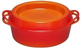 Le Creuset Enameled Cast-Iron 7-1/4-Quart Oval Doufeu Oven, Flame