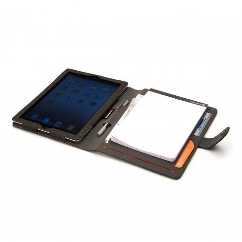 Booqpad Black | Étui pour iPad 2/3/4 en fibre naturelles avec bloc-notes, porte-stylo et porte-cartes. Noir Booqpad Black | Étui pour iPad 2/3/4 en fibre naturelles avec bloc-notes, porte-stylo et porte-cartes. Noir