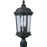 Maxim Lighting 40092CDBZ Dover Vivex 3 Light Outdoor 255 Inch Pole Post Lantern Bronze Finish with Seeded G
