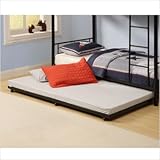 Twin Roll-Out Trundle Bed Frame - Black
